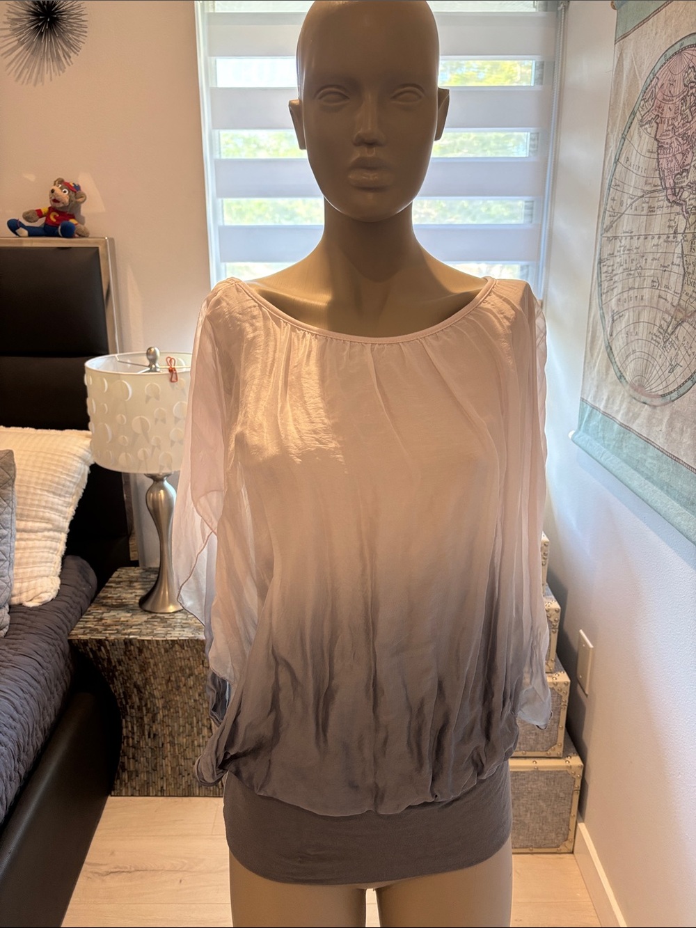 Bellambra Pink to Gray Ombre Blouse